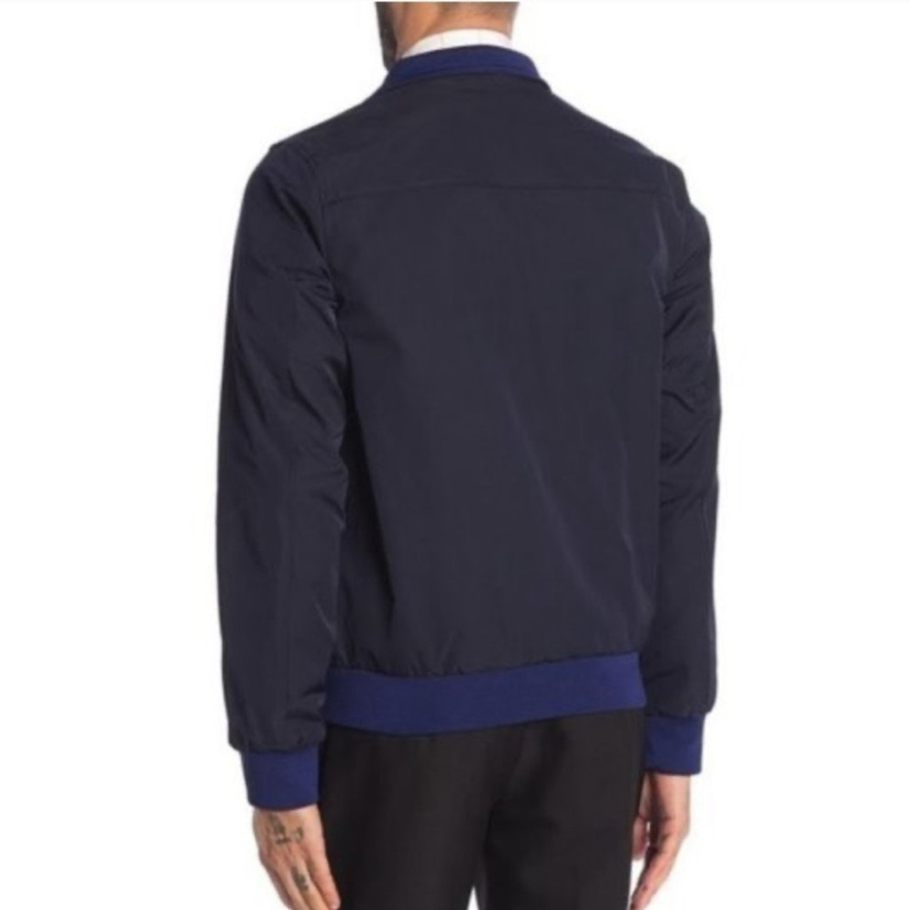 Scotch & Soda Harrington Front Zip Jacket Men's Navy Jacket - Picture 3 of 10